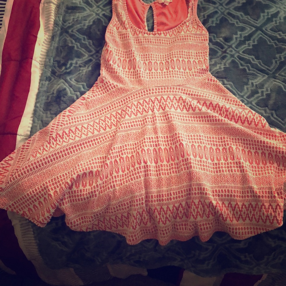 Pink tribal-ish print dress